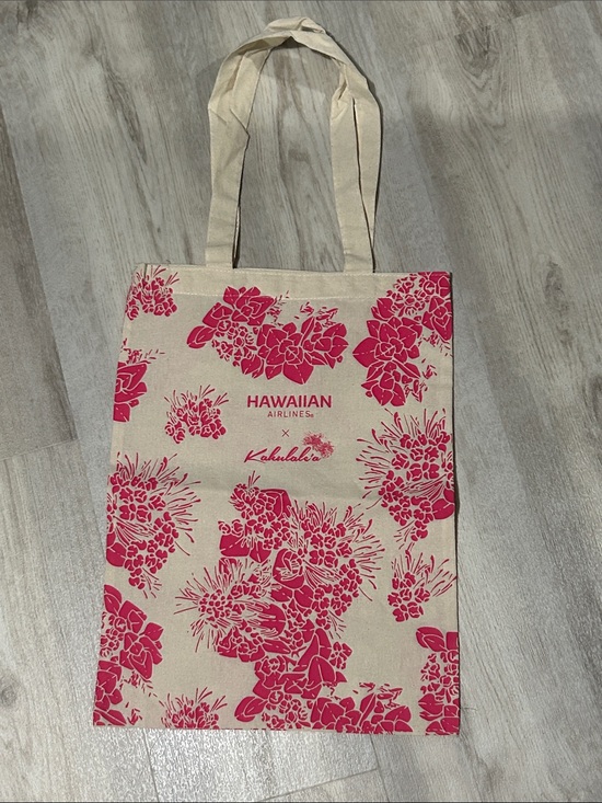 Handbags - Kahulalea x Hawaiian Airlines Pink Floral Canvas Tote Bag